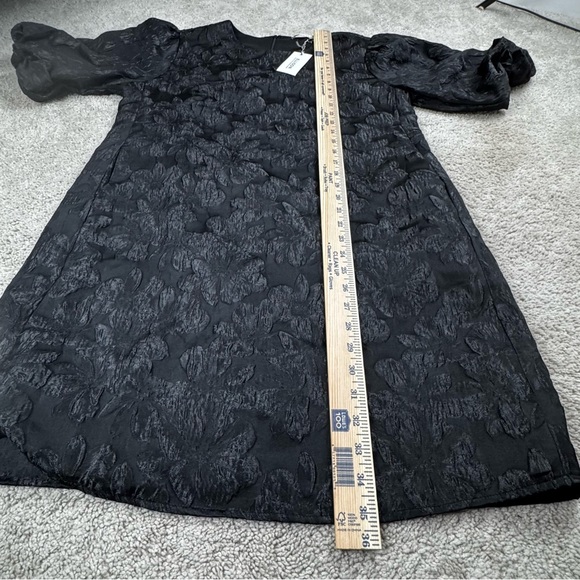 Ellison Floral Print Jacquard Puff Sleeve Party Dress Size L NWT - Picture 5 of 8